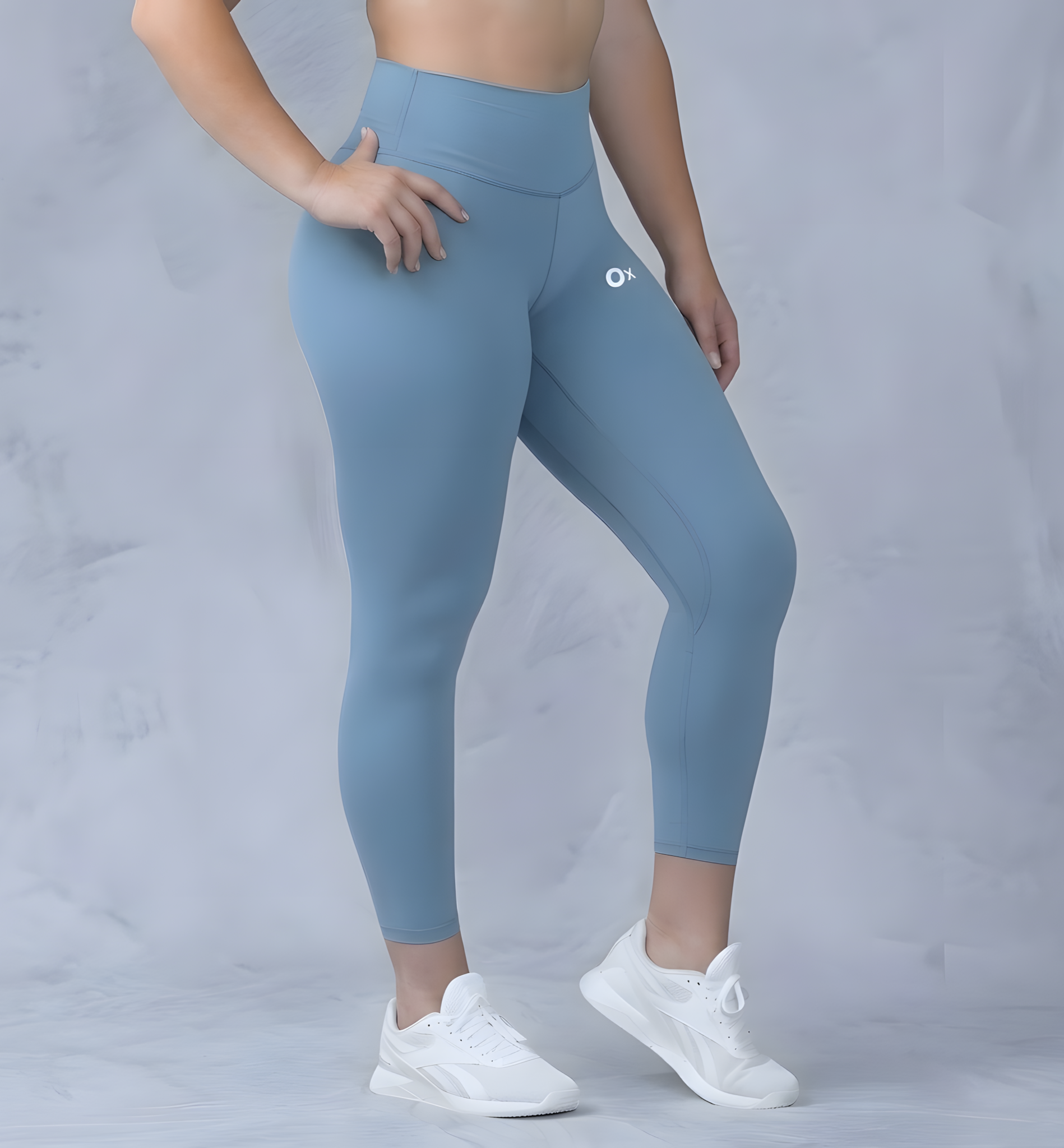 Mila yoga leggings in Sky Blue, squat-proof opacity