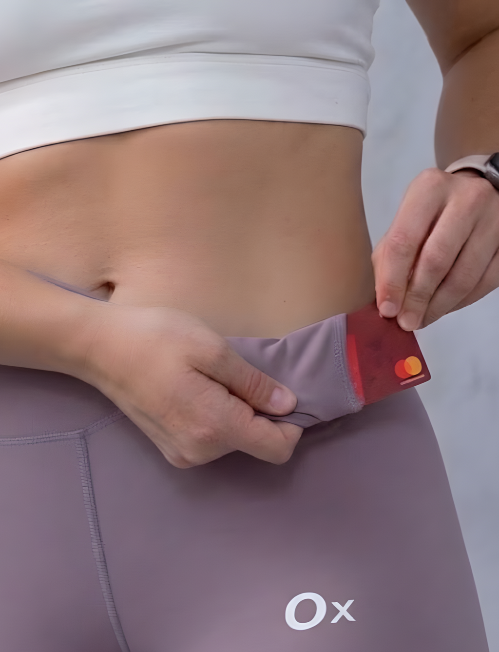 Mila yoga leggings in Purple, worn for yoga and training