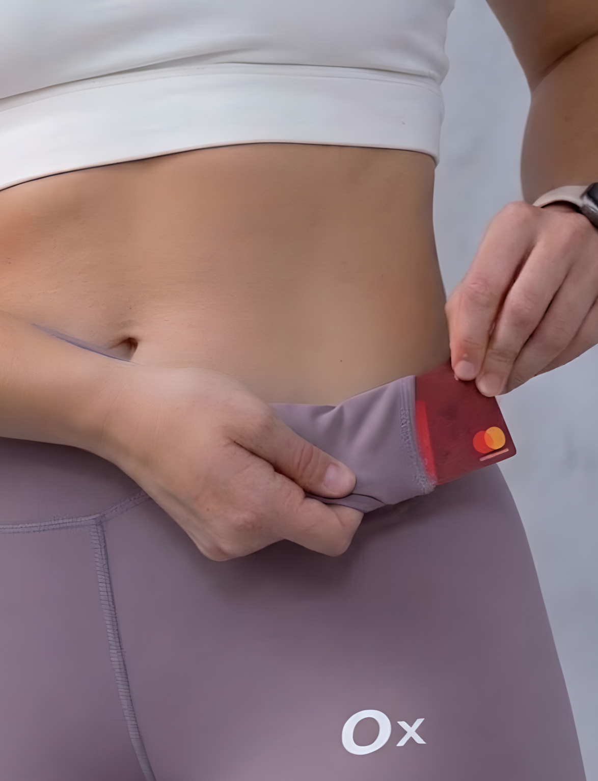 Mila yoga leggings in Purple, worn for yoga and training