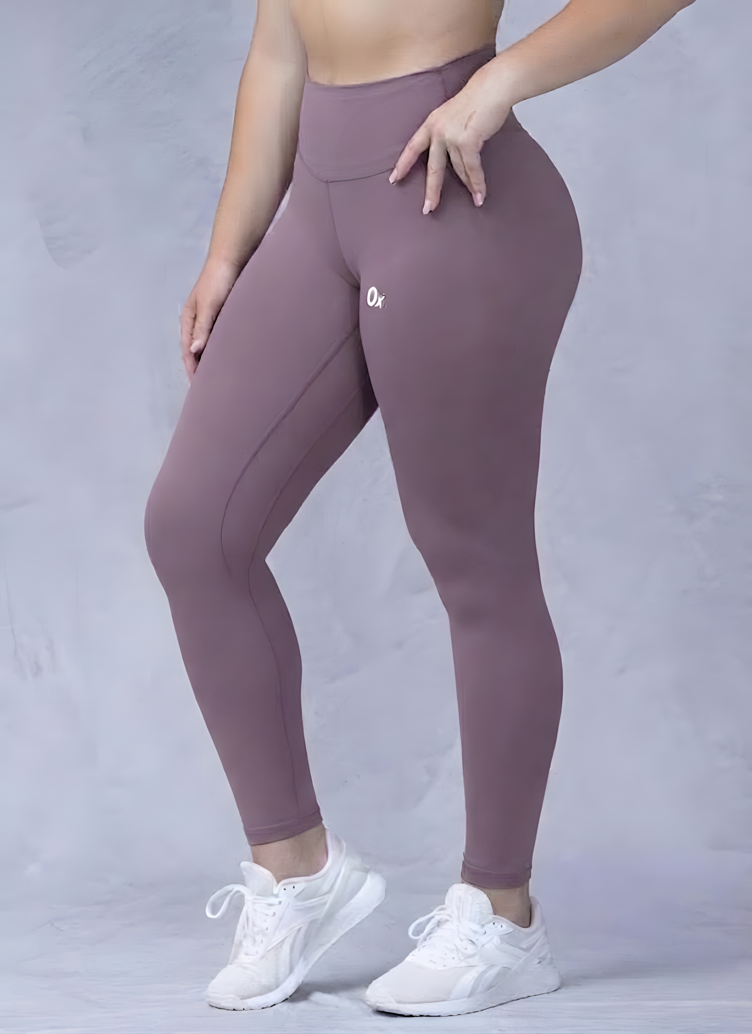 Mila yoga leggings in Purple, buttery-soft 80/20 nylon-spandex
