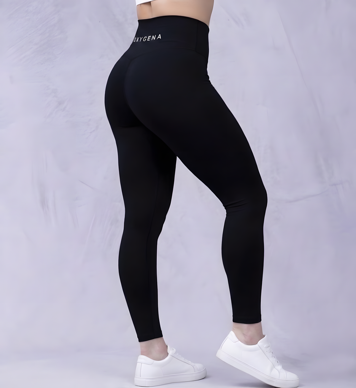 Mila yoga leggings in Midnight Black, squat-proof opacity