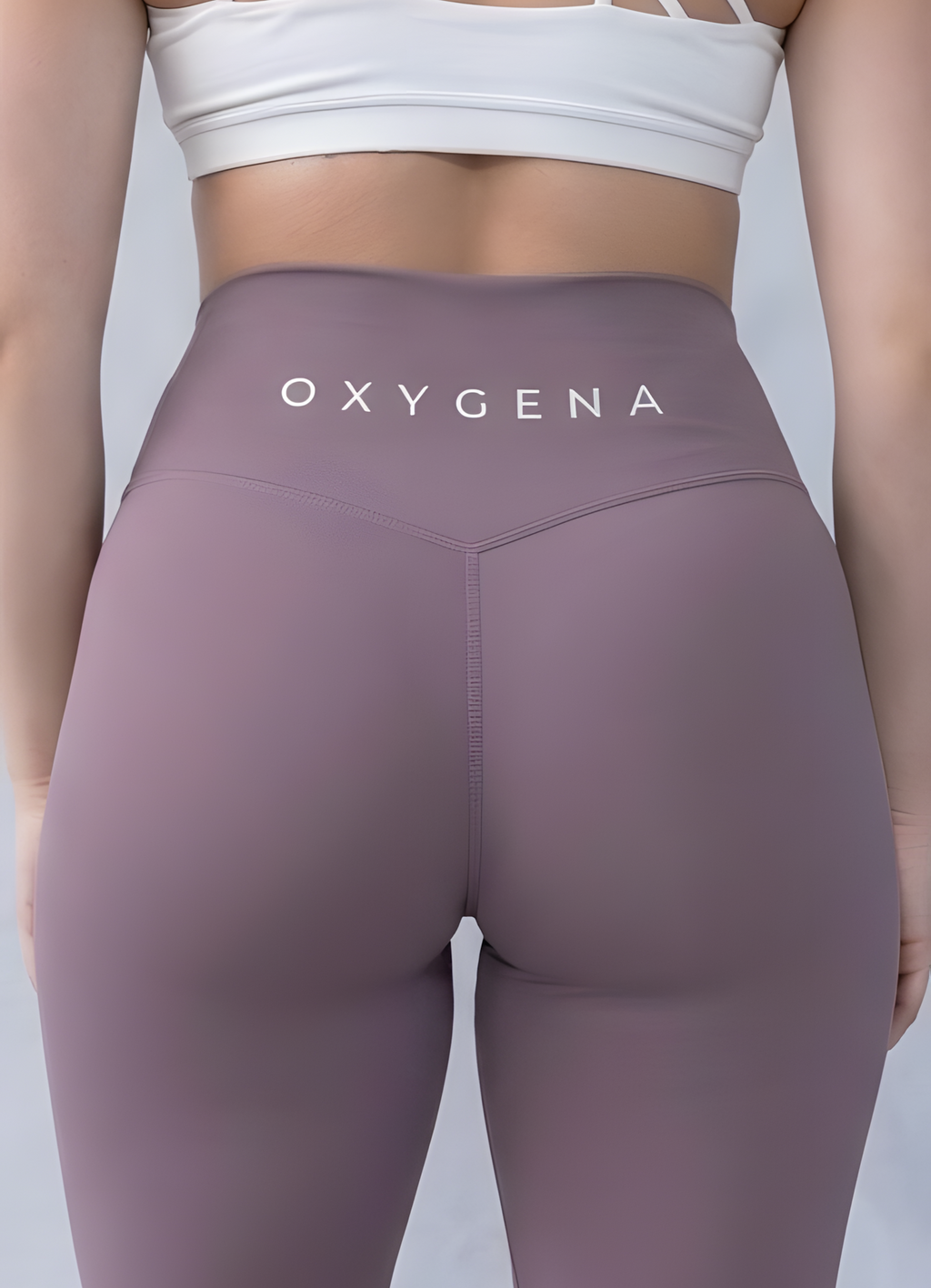 Mila yoga leggings in Purple, stay-put high waistband