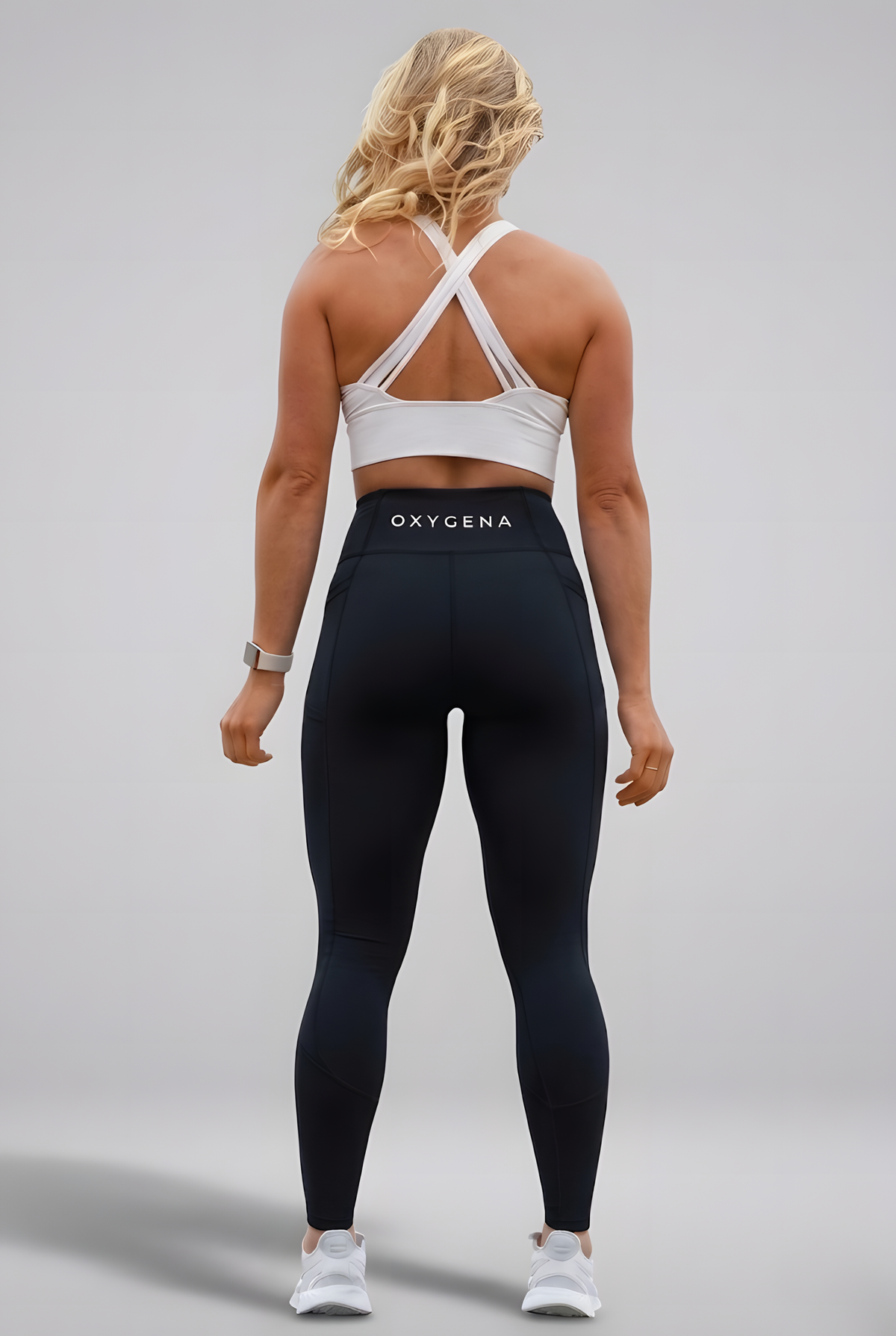 Valerie compression leggings in Midnight Black, 75/25 nylon-spandex compression knit