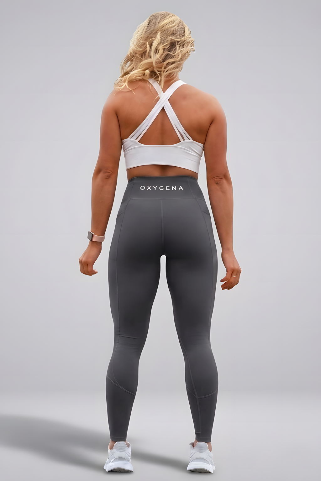 Valerie compression leggings in Charcoal Gray, 75/25 nylon-spandex compression knit
